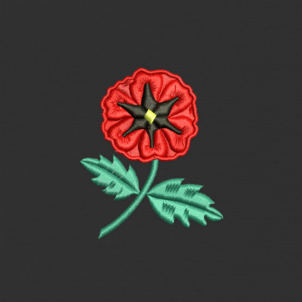 Red Flower (Machine Embroidery Design) Digital Download #2