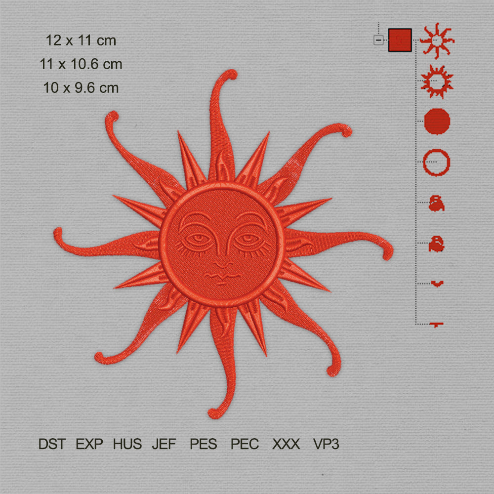 Sun Symbol (Machine Embroidery Design) Digital Download #31