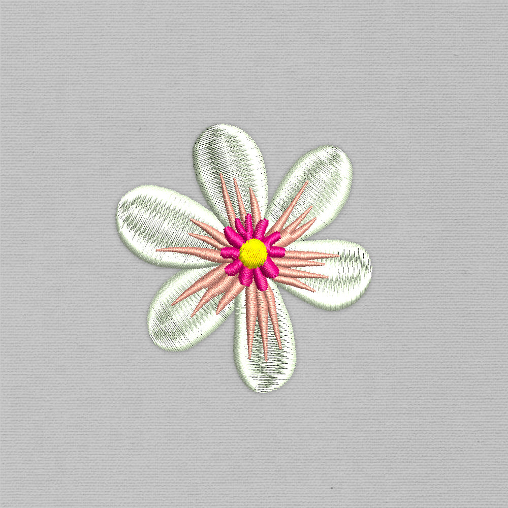 Small White Flower (Machine Embroidery Design) Digital Download #9