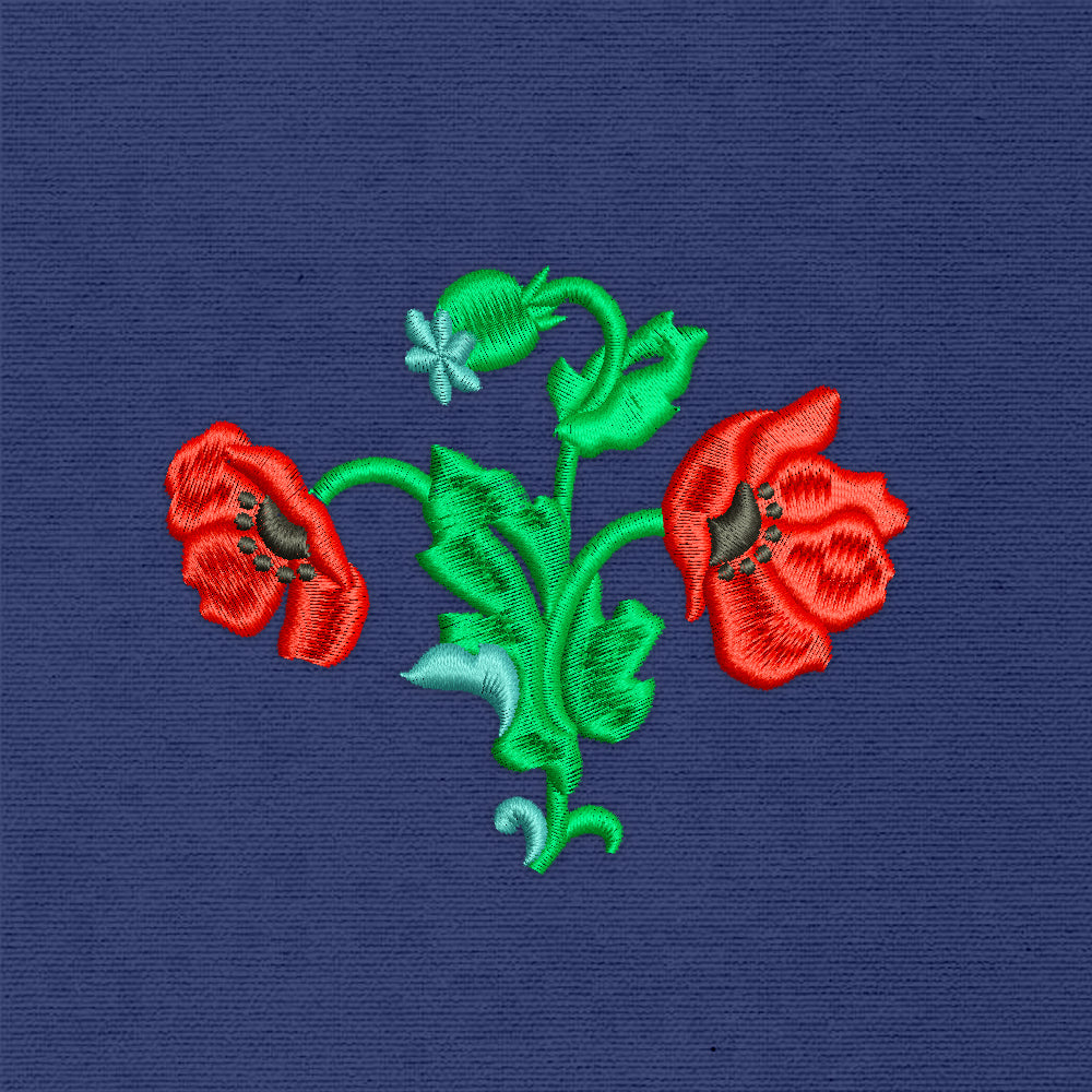 Poppy Flower (Machine Embroidery Design) Digital Download #41