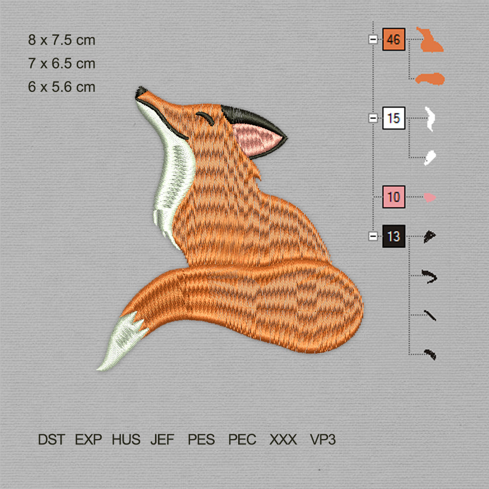 Fox (Machine Embroidery Design) Digital Download #22