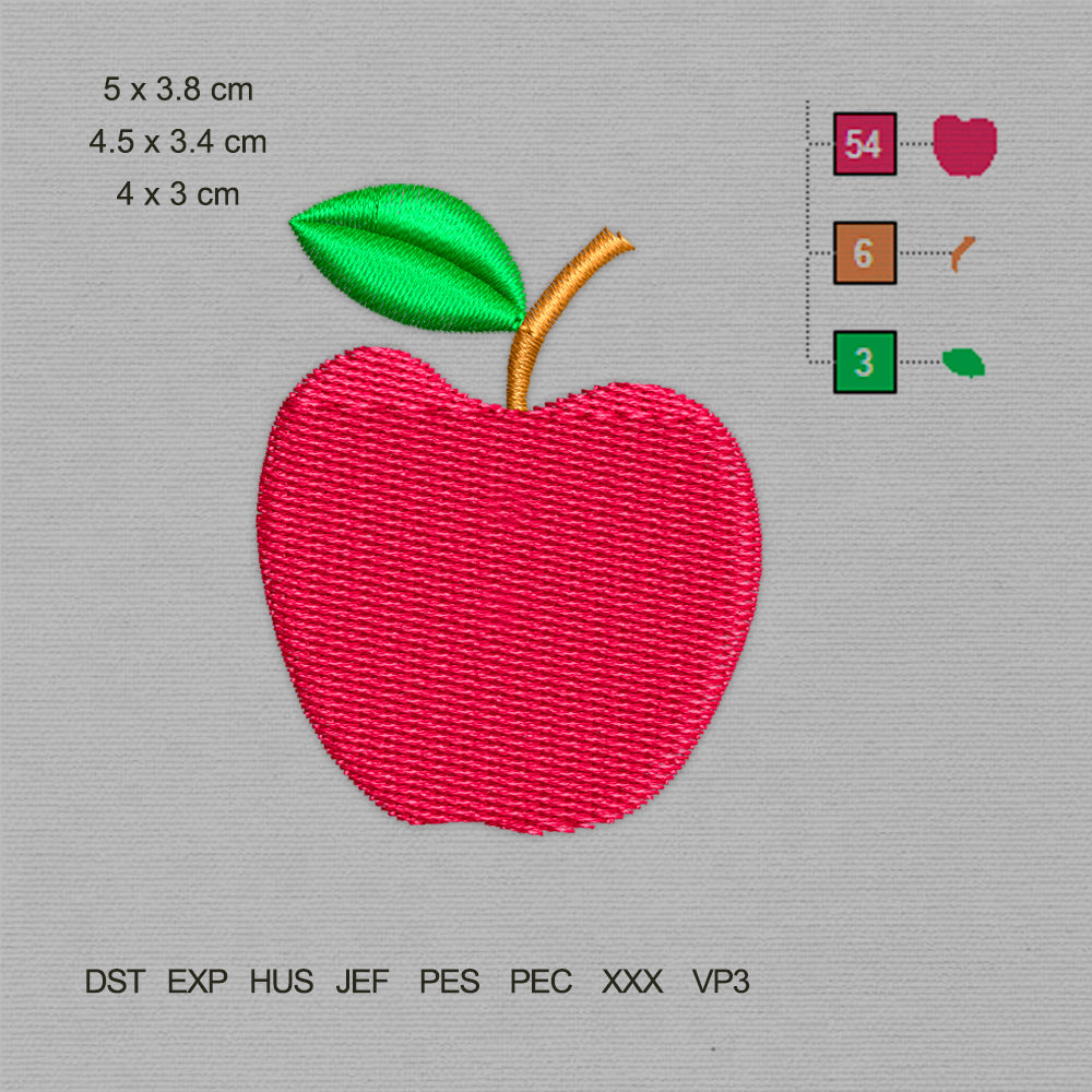 Little Mini Apple (Machine Embroidery Design) Digital Download #27
