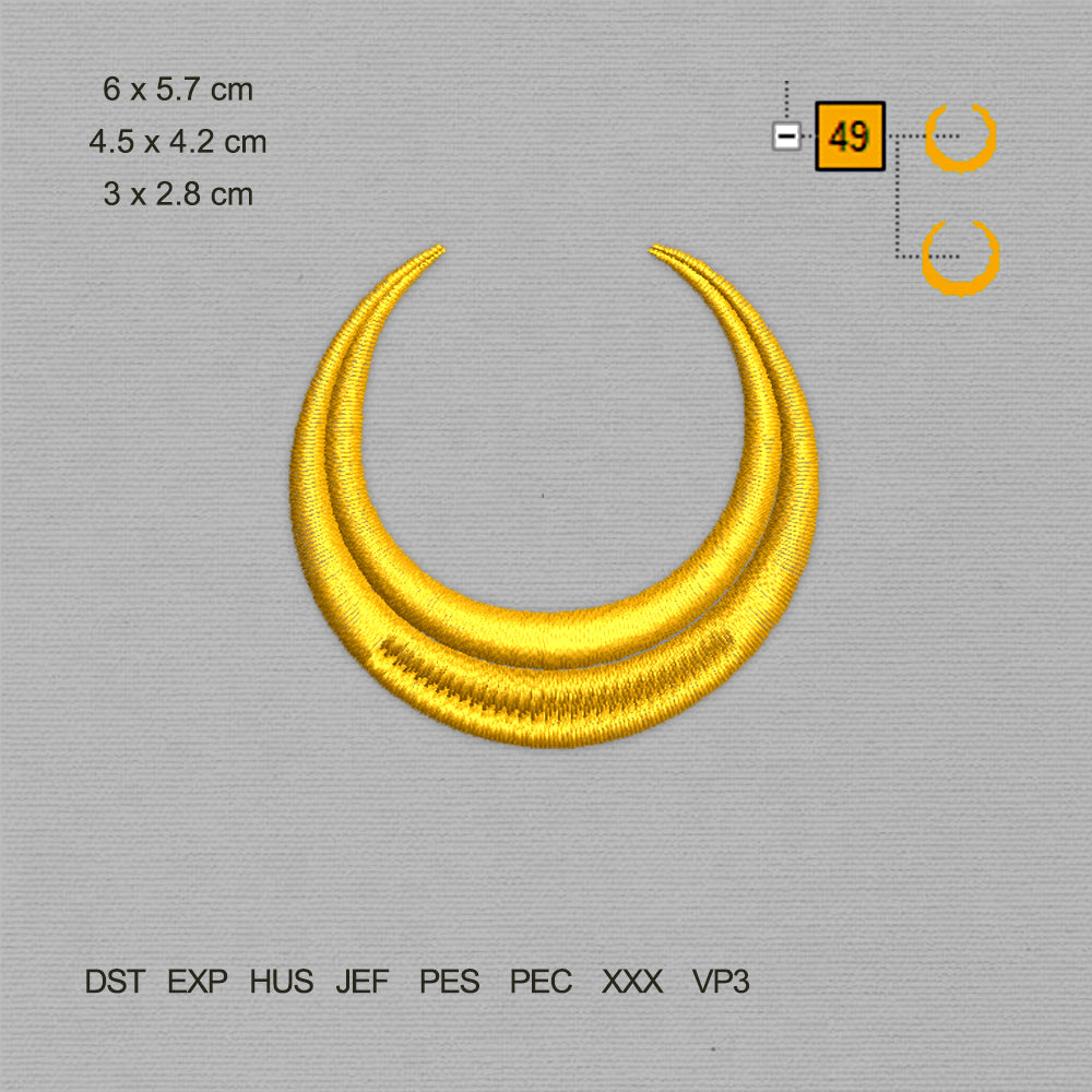 Lune symbol (Machine Embroidery Design) Digital Download #23