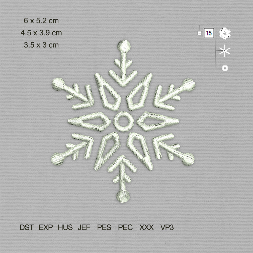 Snowflake 3 (Machine Embroidery Design) Digital Download #40