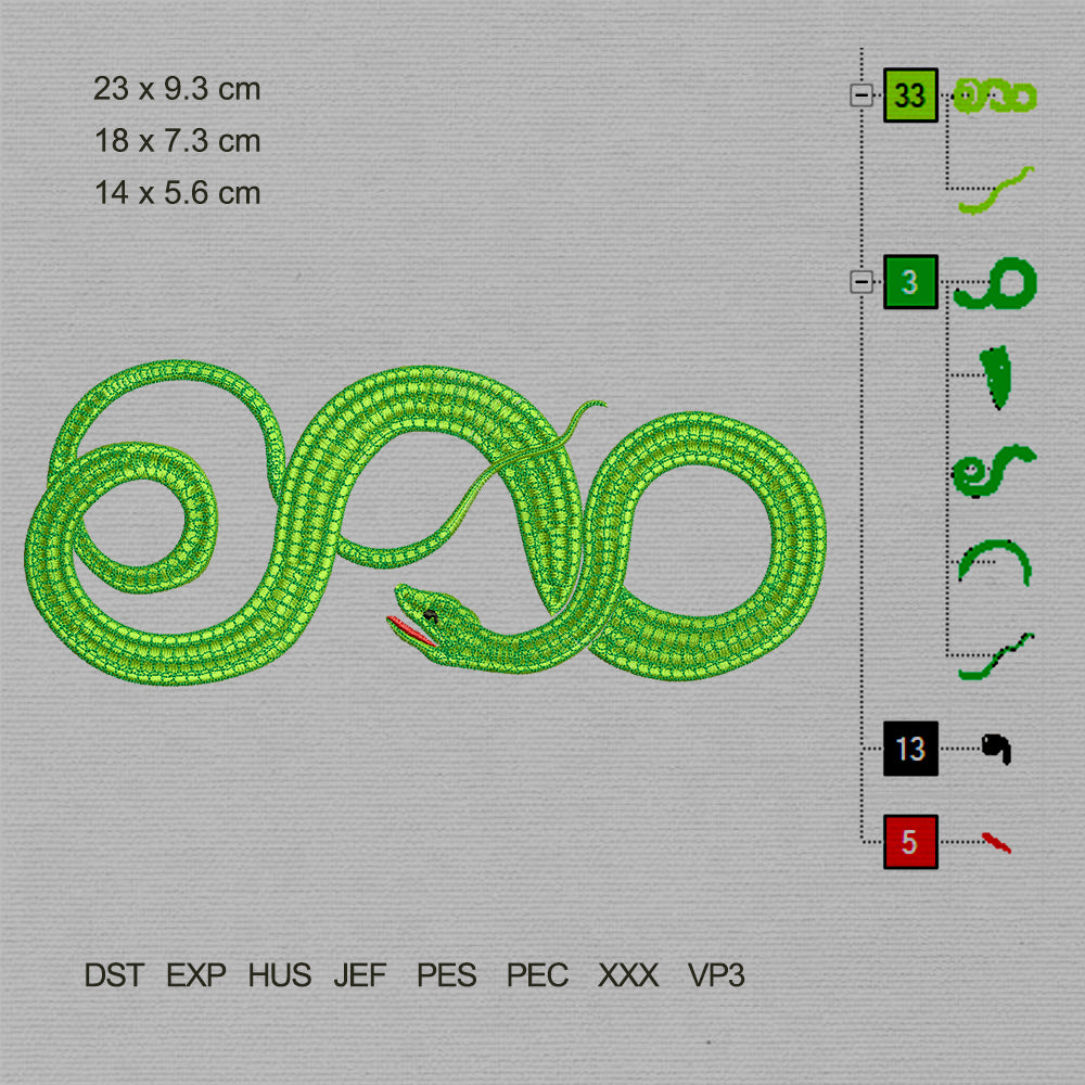 Snake (Machine Embroidery Design) Digital Download #32