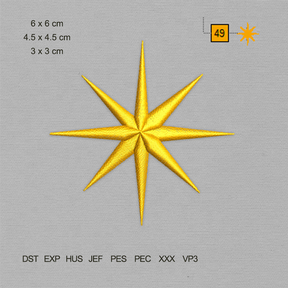 Little Sky Star Symbol (Machine Embroidery Design) Digital Download #24