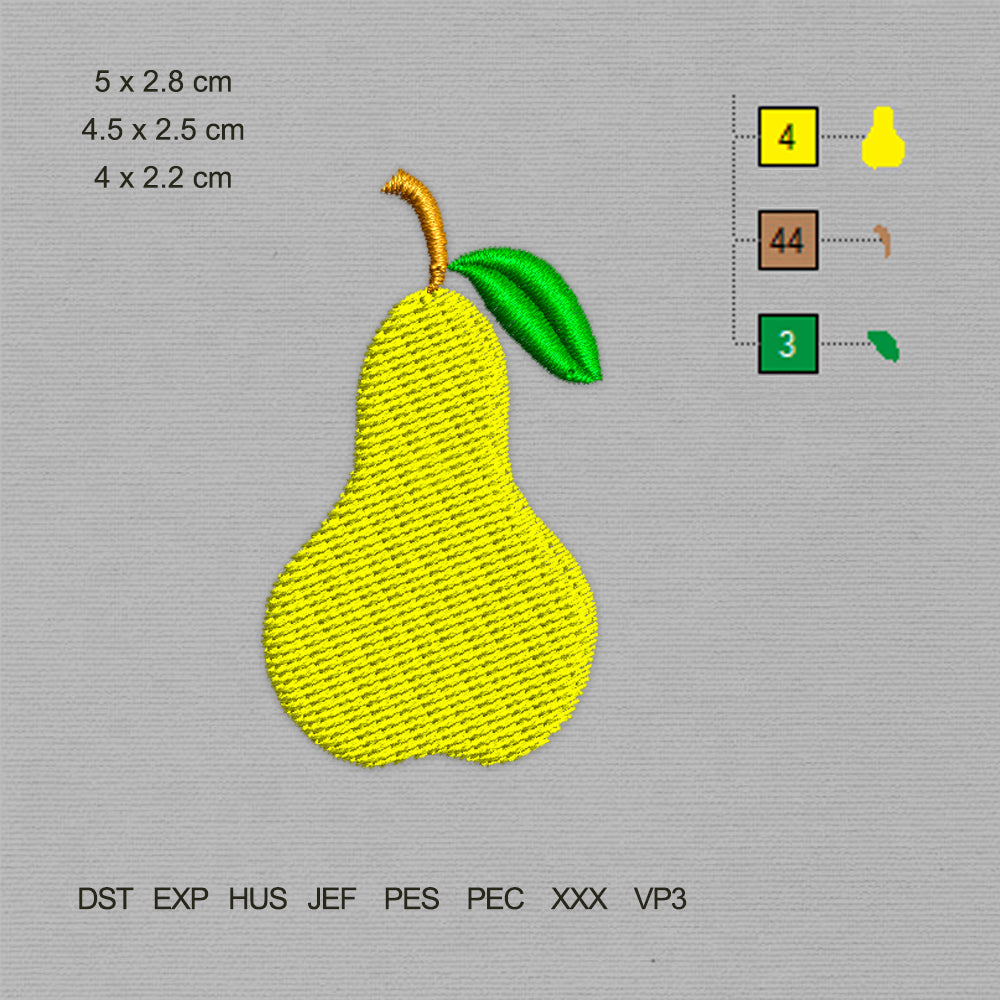 Little Mini Pear (Machine Embroidery Design) Digital Download #26