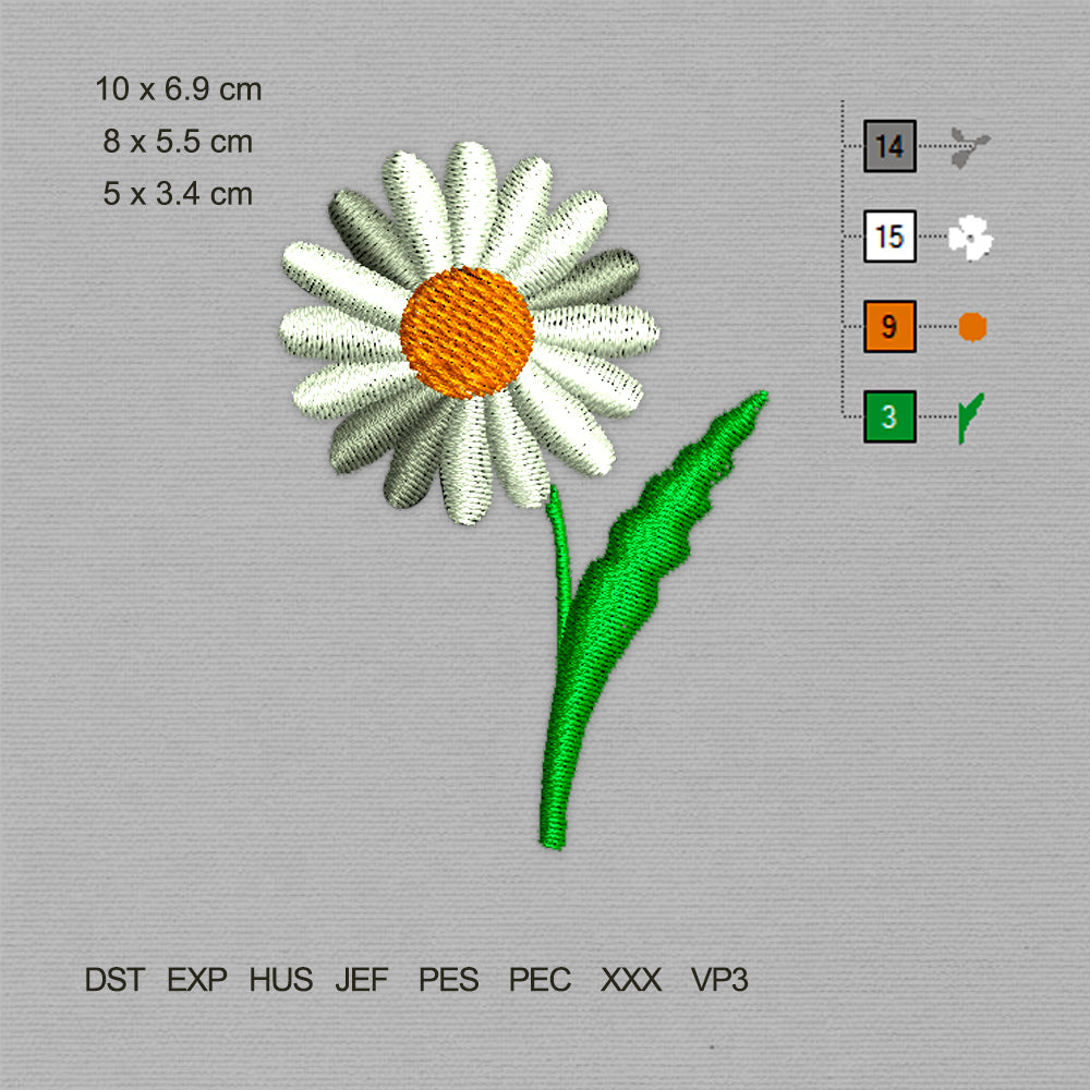 Chamomile (Machine Embroidery Design) Digital Download #33