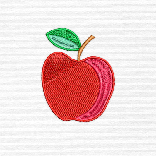 Red Apple (Machine Embroidery Design) Digital Download #11