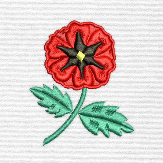 Red Flower (Machine Embroidery Design) Digital Download #2