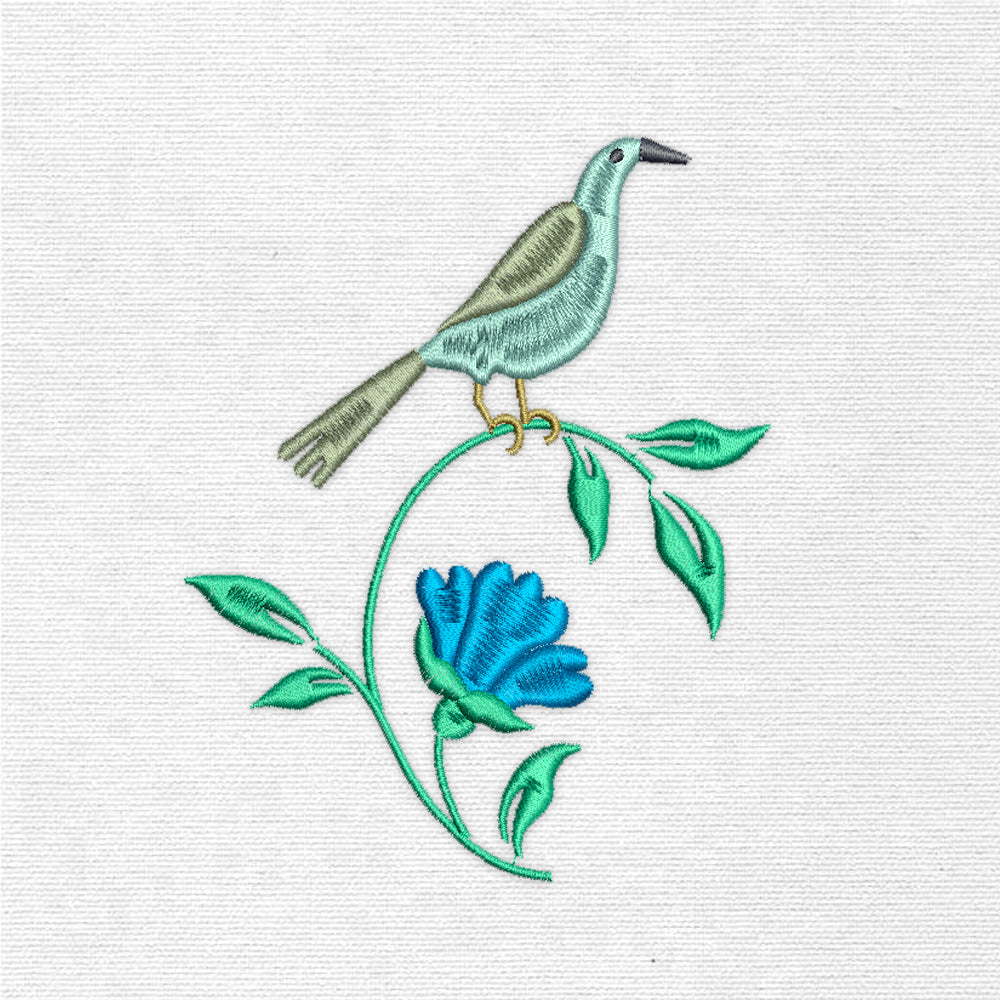 Turtledove Bird on the Branch (Machine Embroidery Design) Digital Download #20