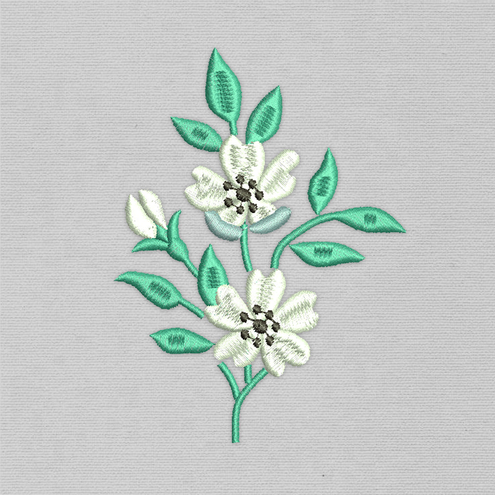 Appletree Spring Blossom Flowers Branch (Machine Embroidery Design) Digital Download #14