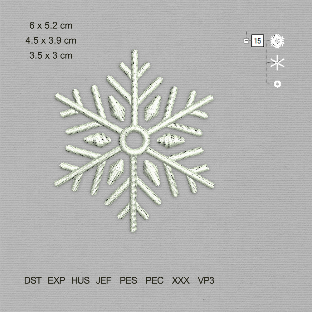 Snowflake (Machine Embroidery Design) Digital Download #38