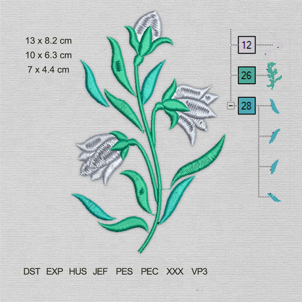 Bouquet Of Lilies (Machine Embroidery Design) Digital Download #7