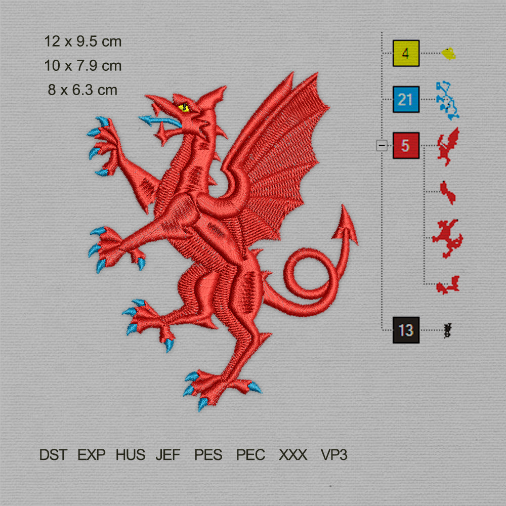 Dragon (Machine Embroidery Design) Digital Download #35
